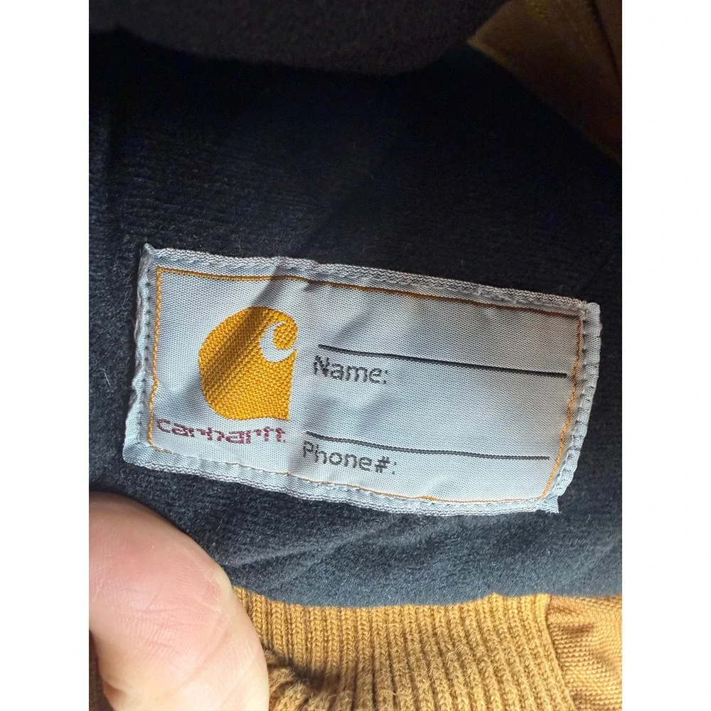 Carhartt Active Jacket baby 18M Brown Canvas Fleece Lined Hooded Insulated